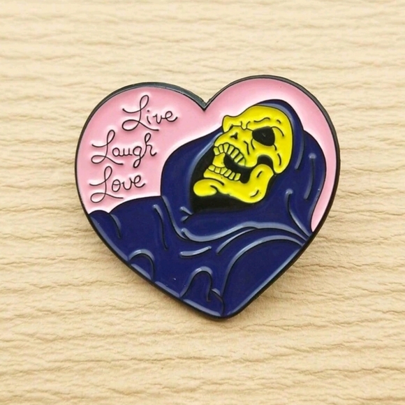 Jewelry - Live Love Laugh Skeletor He Man Enamel Pin